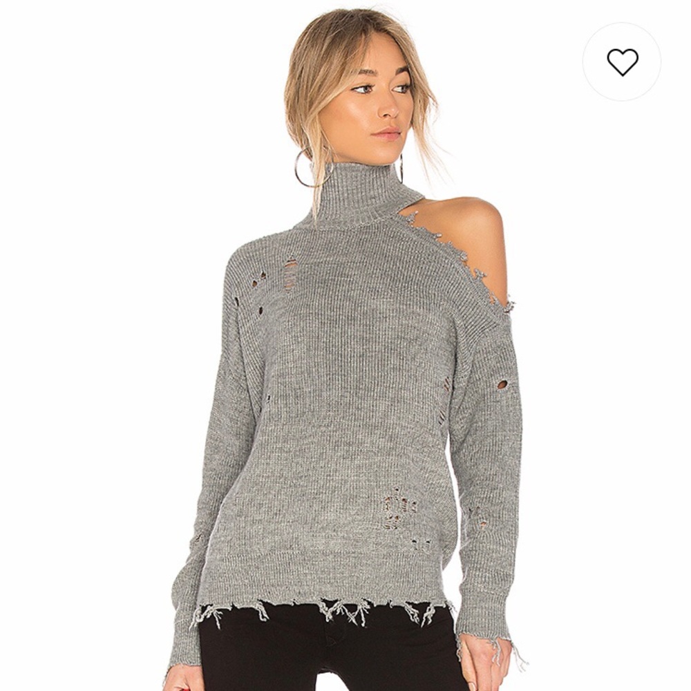 Lovers + Friends Arlington Sweater in Grey NWT